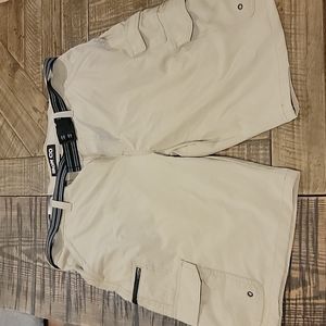 Khaki Cargo Shorts w/belt, 36